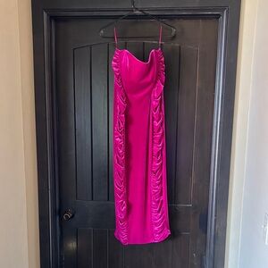 River Island Strapless Pink Dress